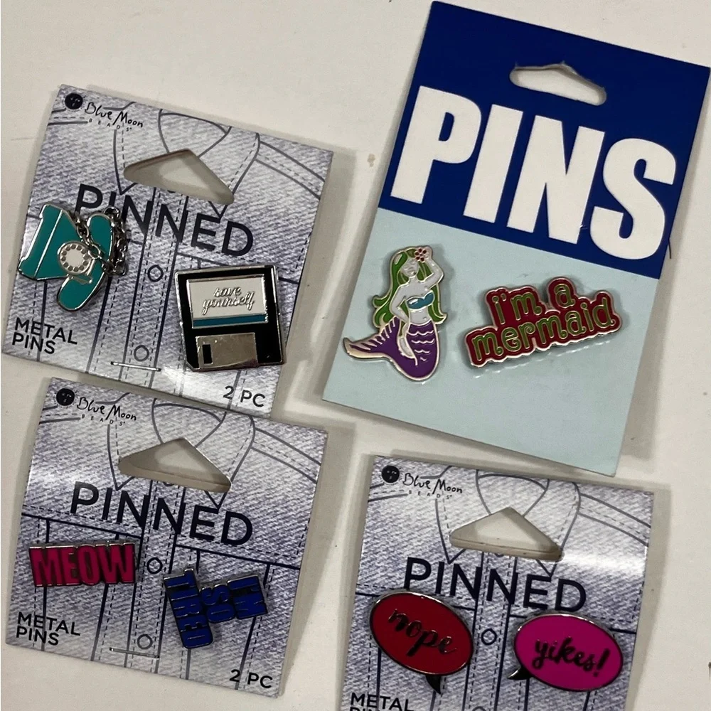 Assorted Fun Enamel Pins Set